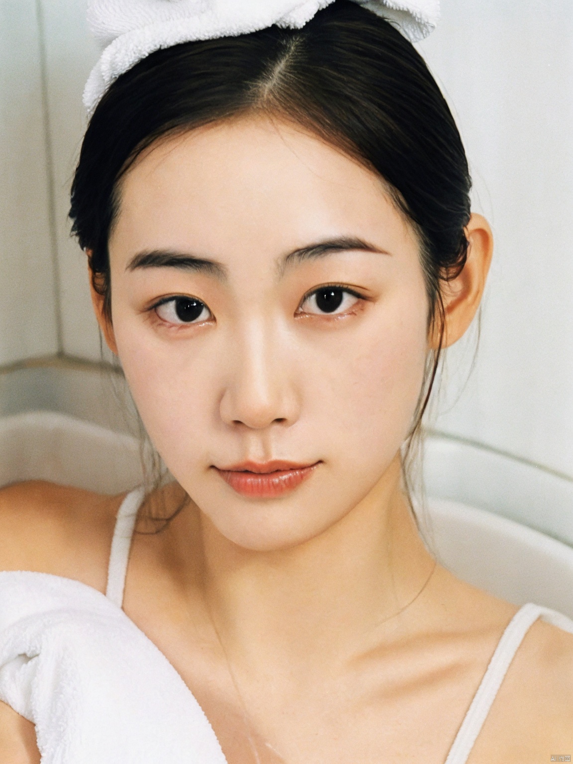  best quality, woman bath tub, close-set eyes, scanned photo, cute chinese girl, facial mark, without makeup, bukkake, effect, towel head, 30 years old, angel face,best quality,masterpiece,