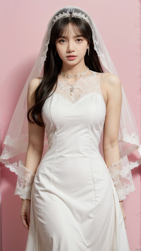  (beautiful, best quality, high quality, masterpiece:1.3)
,solo, solo focus,
huge breasts,Oval face, Water snake waist, big tits,big eye,
(green lace wedding dress:1.39), veil, wedding gloves, holding flowers,Crystal Earring, Crystal Necklace,
(no background),18yo girl, 1girl, Joey Wong
