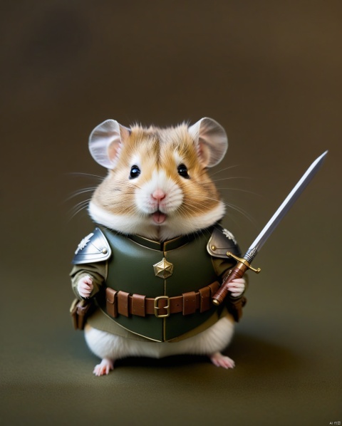  
Anthropomorphic Hamster, wearing military uniform, armor, weapons, war rattling,(chiaroscuro,Fujicolor, UHD, super detail ,raw,85mm,f/1.2,FujifilmXT4,)
, Hamster