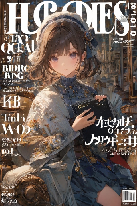  1girl,magazine cover,masterpiece,best quality,very aesthetic,extremely detailed
