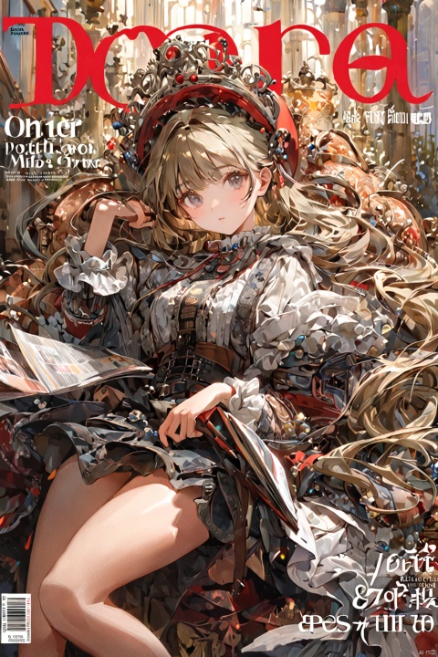  1girl,magazine cover,masterpiece,best quality,very aesthetic,extremely detailed