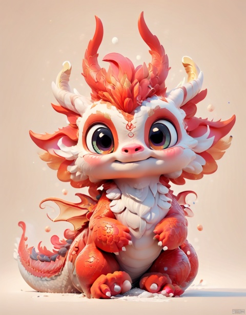 3D,dragon, Cute,pink, glowing white eyes,full body portrait dim volumetric lighting, 8k octane beautifully detailed render, post-processing, portrait, extremely hyper-detailed, intricate, epic composition, cinematic lighting, masterpiece, very very detailed, masterpiece, stunning Detailed matte painting, deep color, fantastical, intricate detail, splash screen, complementary colors, fantasy concept art, 8k resolution trending on Artstation Unreal Engine 5,Four fingers,  Laugh with your mouth open,