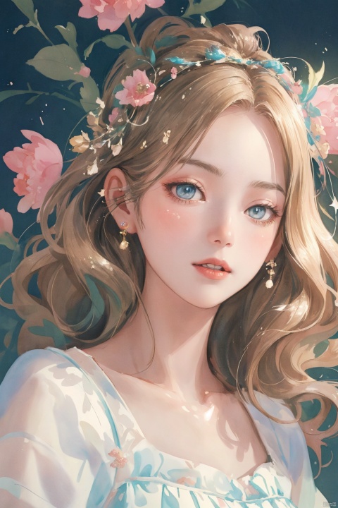  (bestquality), masterpiece, (ultra-detailed), illustration, 8k wallpaper, (extremely detailed CG unity 8k wallpaper), (extremely detailed eyes and face), huge filesize, game cg, llustration style,dream ,A Sunshine Laughs girl with black hair and black eyes, wearing a crown on her head,TT, Holding a magic wand in hand,8k, clear details, rich picture, nature background, flat color, vector illustration, watercolor, dancing, and joyful, Chinese style, cute girl, bpstyle,
