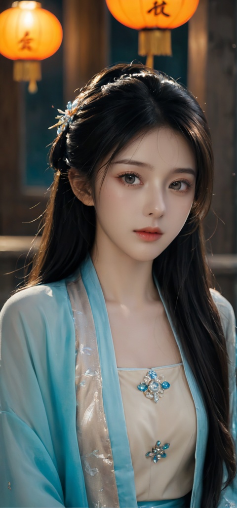  1girl,(((face focus))), sole_female,standing,daxiushan,daxiushan style,hanfu,
((upper_body:0.7)),full breasts, (((larger breasts:1.2))),long hair,blue eyes,Pastel lips, pupil,earrings,jewelry,(perfect face), shiny skin, 
(china jiangnan water town style),water, wet, 
masterpiece, best quality,depth of field, cinematic composition, best lighting,light master,RAW photo, dslr, film grain, Fujifilm XT3, night shot,