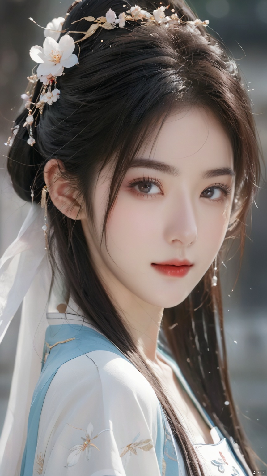  daxiushan, daxiushan style, hanfu,red,red lipstick,simple_black_background, black and gloden theme, Sense of coordination, sense of order, mathematics beauty, (((cover design))),(((((cover art))))),((trim)), official art, girl, solo, chess_girl, perfect_detail_girl, pretty, white hair, long hair, head flower,(delicate and beautiful eyes), looking at viewer, cute face, pretty face, blue_eyes, white skin, white body, navel, perfect body, body art, standing on, beautiful pose, crystal_art, huge_black_crystal, blooming_effect, whit_magic_circle_behind_girl, White petal, perfecteyes,hanfu,upper body ratio of 0.9, looking directly at the camera, realistic, raw photo, digital SLR camera, film grain, Fujifilm XT3 camera, daytime shot, one girl, goddess-like maiden, see-through ratio of 4:1.4,deserted street ratio of 1.3, backlit, bokeh, contrast filters, smile ratio of 0.8, direct gaze, Chinese ancient town style ratio of 1.1, cherry blossoms, wet, light mastery, Hosino, large breasts ratio of 1.8.