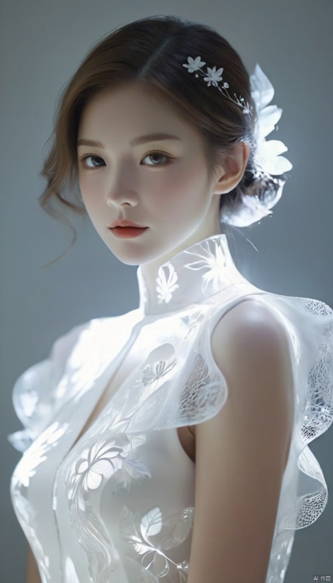 1girl,Elegant,Portrait Photogram,detailed gorgeous face,