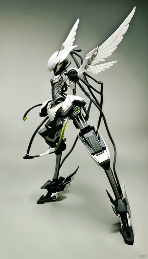  ,future technologies,bailing_robot,robot,robotics,machine_robo,A metal robot with delicate mechanical patterns,gradient,Partial texture of a metal robot,gradient background,grey background,Technological Fantasy,monochrome,solo,weapon,greyscale,no humans,simple background,1girl,Matte Metal,wings,wire,machine_rob, figure