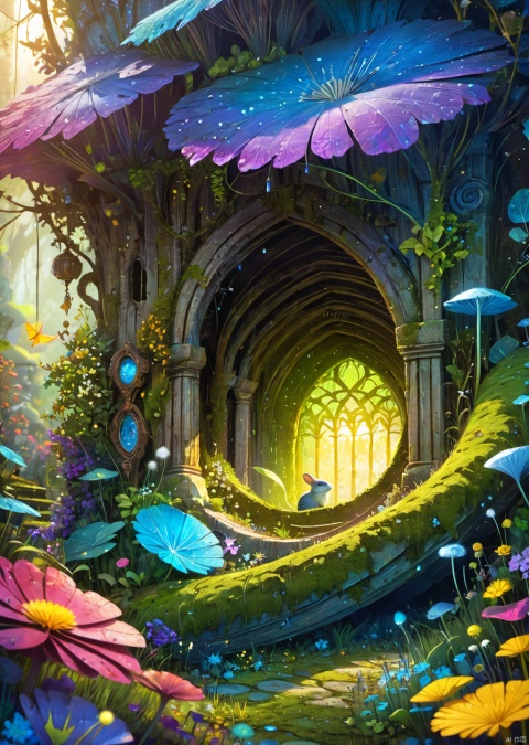  best quality, abandoned garden, ivy, moss, dandelion flowers, glittering, close up detailed perfect, detailed scales, otherworldly, Craola, Dan Mumford, Andy Kehoe, Luis Royo. 2d, flat, cute, adorable, fairytale, storybook detailed illustration, cinematic, ultra highly detailed, tiny details, beautiful details, mystical, luminism, vibrant colors