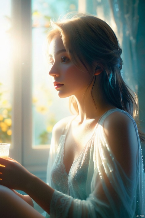 1girl,morning, Glowing ambiance, enchanting radiance, luminous lighting, ethereal atmosphere, evocative hues, captivating coloration, dramatic lighting, enchanting aura, masterpiece, best quality, epic cinematic, soft nature lights, rim light, amazing, hyper detailed, ultra realistic, soft colors, photorealistic, Ray tracing, Cinematic Light, light source contrast, ice