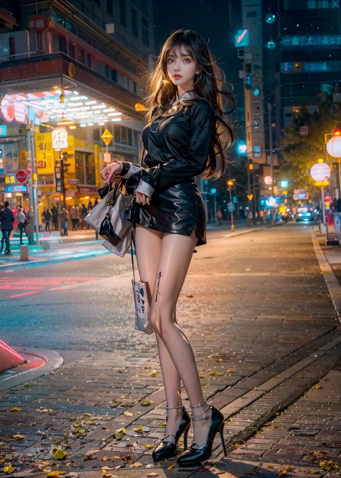  1 Girl, solo, glowing, glowing eyes,
Perfect body, pretty face with details, whole body, shoes, long eye browses, big, cut eyes, movie lights, Movie lights, strong contrast, high level of detail, best quality, masterpiece, white background, Chinese style, midjournal portal,pantyhose,super long legs,