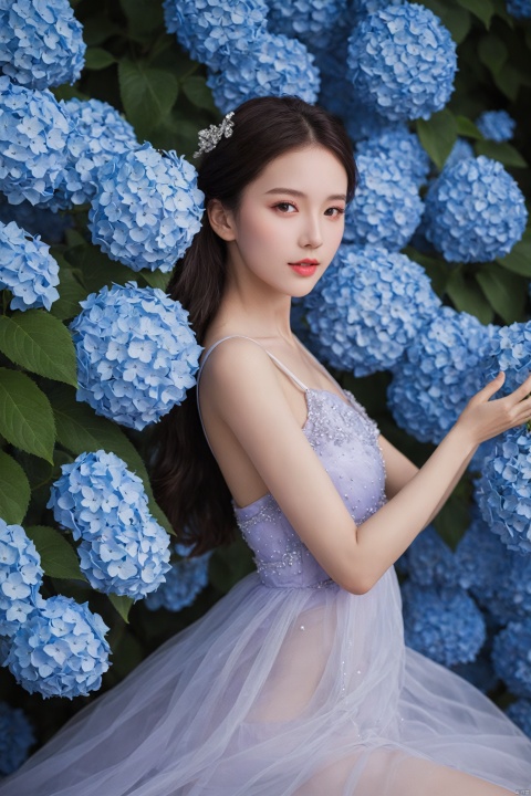 In Ganzhou, amidst a sea of hydrangeas, girls dance gracefully, their movements captured in surreal photography. Each bloom adds a splash of color to the scene, blending reality with dreams. As the girls twirl and sway, the air is filled with the sweet scent of flowers, creating an enchanting ambiance. Through the lens of the camera, their ethereal beauty and the vibrant hues of the flowers come to life, a captivating fusion of nature and art.