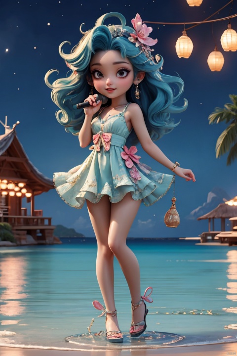 Masterpiece,highest quality,realistic,very fine and fine details,high resolution,8K,
hubg\(haixiaoqiong)\ , 1girl, singing, night, stars, beaches, concerts, HUBG_CN_illustration