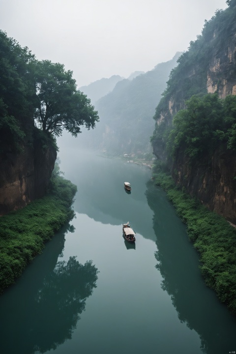 In Ganzhou, Yu Gutan overlooks the tranquil Gan River, a scene captured in surreal photography. Ethereal mists dance upon the water's surface, blending reality with dreams. Amidst this serene ambiance, history whispers secrets of bygone eras.