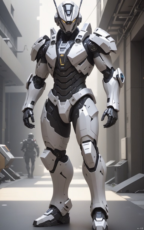  1boy, science_fiction, bodysuit, robot creature, HUBG_Mecha_Armor