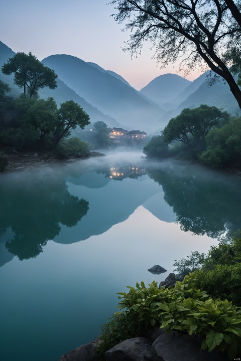 In Ganzhou, Yu Gutan overlooks the tranquil Gan River, a scene captured in surreal photography. Ethereal mists dance upon the water's surface, blending reality with dreams. Amidst this serene ambiance, history whispers secrets of bygone eras.