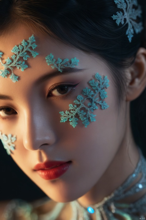  (1girl:1.3),beautiful face, Masterpiece, high quality, 1girl, extreme detailed, (fractal art:1.3), colorful, highest detailed, (chiffon, body painting:1.2), 8k, digital art, macro photo, quantum dots, sharp focus, dark shot, cinematic, Microworld, thigh, (full body shot:1.2), front view, hubg_jsnh