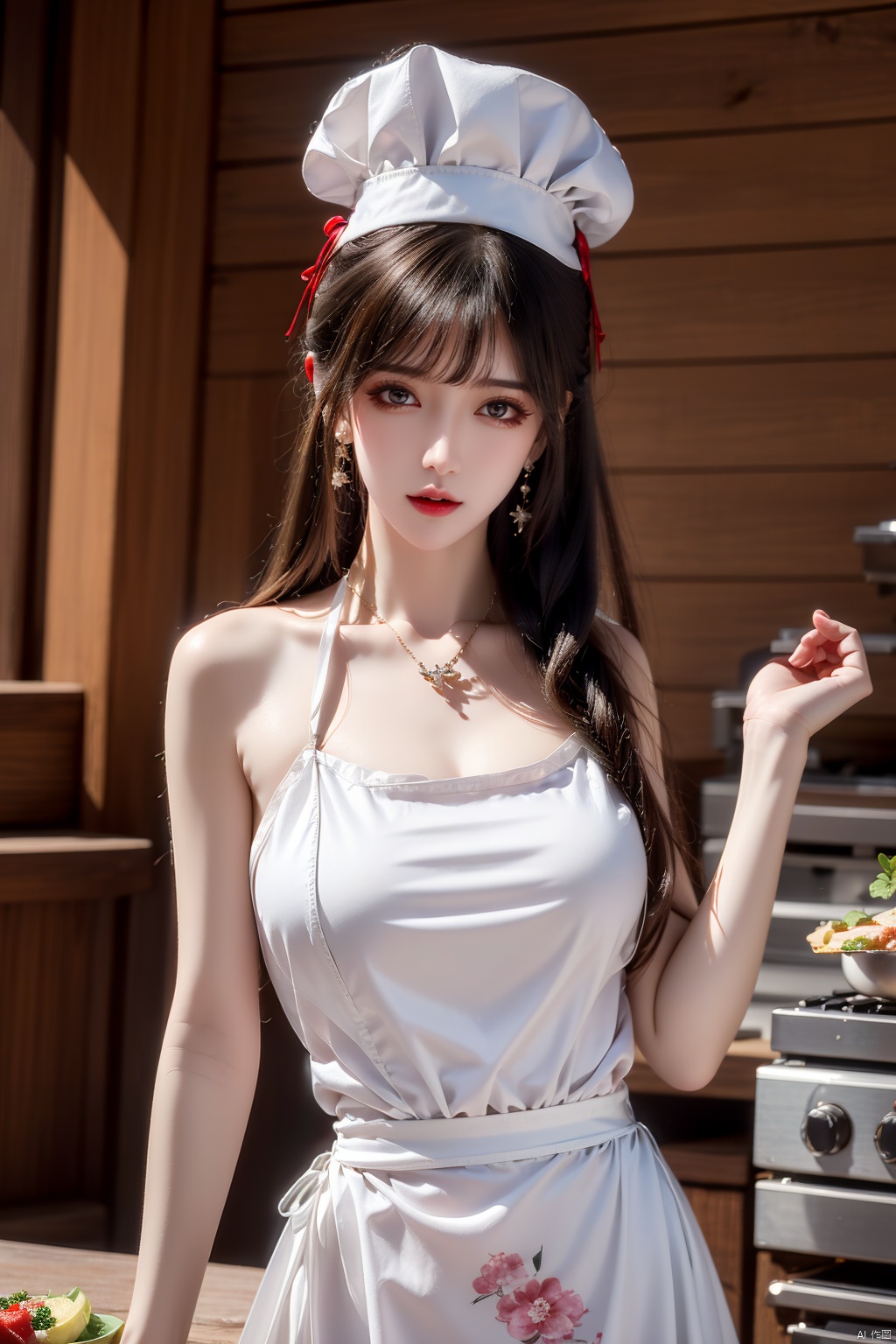  extremely detailed CG unity8 k wallpaper,masterpiece,best quality,ultra-detailed,best illustration,best shadow,an extremely delicate and beautiful,

Woman, in chef's uniform, Summer, outdoor kitchen, vibrant colors, Grill, cooking festival, culinary innovation, creating flavors, confident face, (photo realistic: 1.3), Natural lighting, (food enthusiast skin: 1.2), 8K ultra-hd, DSLR, high quality, high resolution, 8K, sizzling dishes, culinary creativity, ChefWoman, Flavorful age, chef's hat, apron, wooden spoon, condiments, passion for gastronomy, CulinaryArtisan., 1girl,moyou