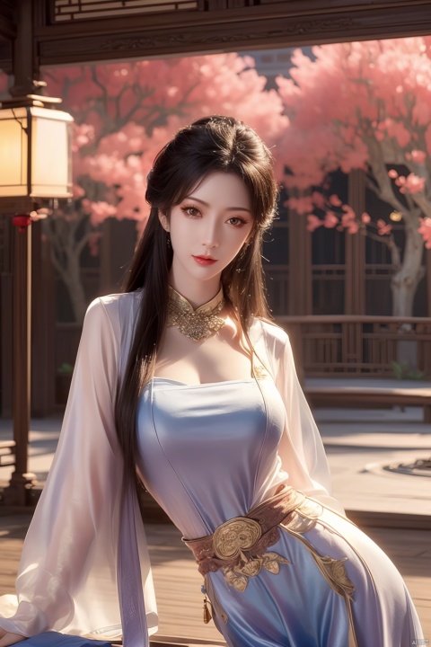  (The background is a cherry blossom tree:1.2),Dim, scattered, backlit, beautiful sky,Women, smiling, full chested, bare feet, elegant, lightweight, confident, flower posture, wisdom, charming charm, purity, nobility, artistry, beauty, (best quality), masterpiece, highlights, (original), extremely detailed wallpaper, (original: 1.5), (masterpiece: 1.3), (high resolution: 1.3), (an extremely detailed 32k wallpaper: 1.3), (best quality), Highest image quality, exquisite CG, high quality, high completion, depth of field, (girl: 1.5), (an extremely delicate and beautiful girl: 1.5), (perfect whole body details: 1.5), beautiful and delicate nose, beautiful and delicate lips, beautiful and delicate eyes, (clear eyes: 1.3), beautiful and delicate facial features, beautiful and delicate face, hand processing, hand optimization, hand detail optimization, hand detail processing, detailed beautiful clothes, complex details, Extreme detail portrayal, HDR, detailed background, realistic, (transparent PV iridescent colors: 1.3),FUJI,Film(/FUJI/),bj_Alice,LOMO,cyborg,1 girl,huliya,YUNY, lmyh, wzgrx, Ancient China_Indoor scenes,nangongwan, 1girl