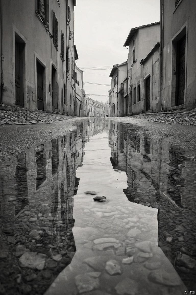 street, water, by Pierre Pellegrini, (masterpiece, best quality, perfect composition, very aesthetic, absurdres, ultra-detailed, intricate details, Professional, official art, Representative work:1.3)