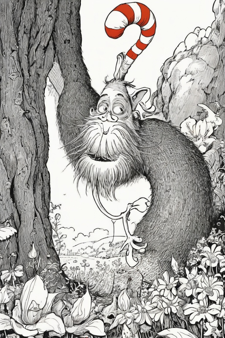 by dr seuss, (masterpiece, best quality, perfect composition, very aesthetic, absurdres, ultra-detailed, intricate details, Professional, official art, Representative work:1.3)