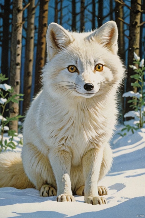 white arctic fox by Richard Scarry
