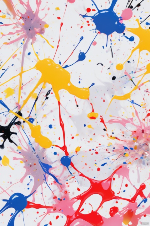 Ink Splatter, by Petra Cortright, panoramic, Ultra high saturation, (best quality, masterpiece, Representative work, official art, Professional, 8k)