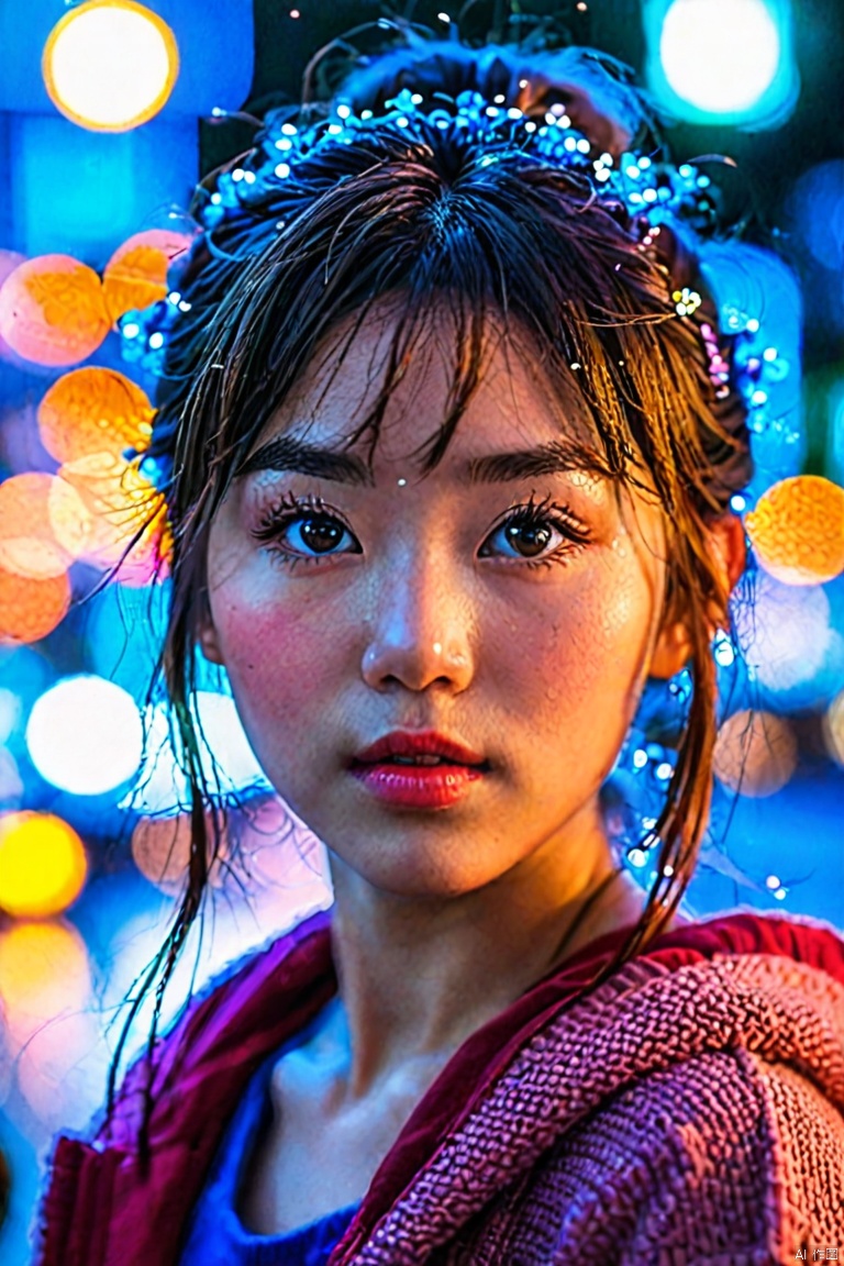 girl, by Miki Asai and Brandon Woelfel, cinematic photo, 35mm photograph, film, bokeh, 4k, 8K, (masterpiece, best quality, perfect composition, very aesthetic, absurdres, ultra-detailed, intricate details, Professional, official art, Representative work:1.3)