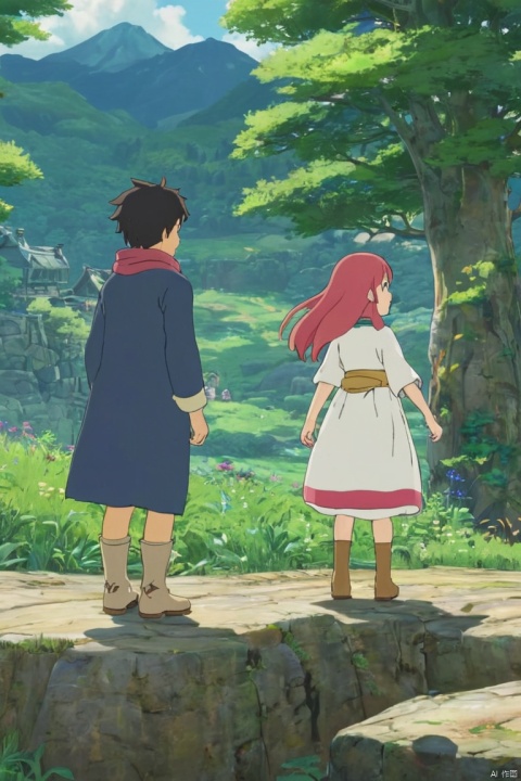 game "Ni no Kuni 2：Revenant Kingdom", Studio Ghibli Style, (masterpiece, best quality, perfect composition, very aesthetic, absurdres, ultra-detailed, intricate details, Professional, official art, Representative work:1.3)