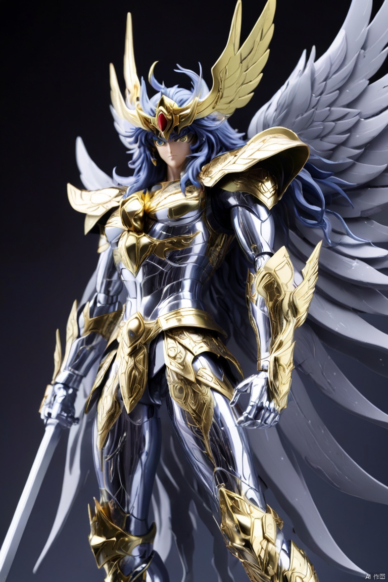 Ink Style Figure from "Saint Seiya", (best quality, masterpiece, Representative work, official art, Professional, Ultra high detail, 8k:1.3)