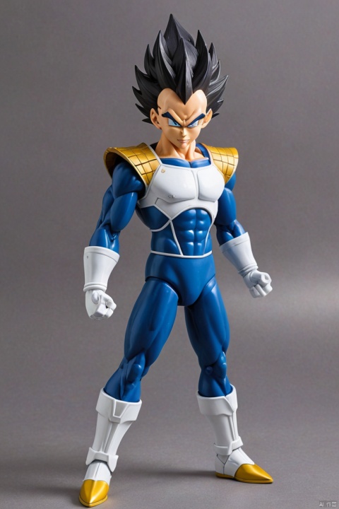 anime style, DragonBall, Vegeta, Retro style, full body. fashion cloth, (best quality, perfect masterpiece, Representative work, official art, Professional, high details, Ultra intricate detailed:1.3)