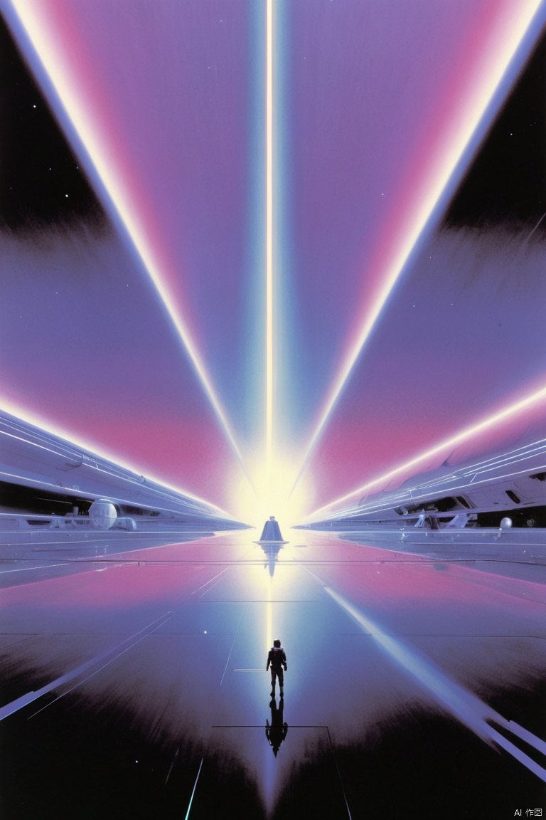 by Drew Struzan and Ralph McQuarrie, Minimalism, vaporwave art, best quality, masterpiece, 8k
