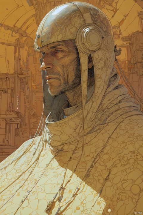 Original by Moebius, (best quality, masterpiece, Representative work, official art, Professional, Ultra detailed, 8k:1.3)