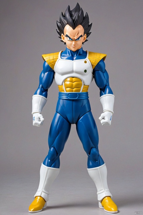 Vegeta from Dragon Ball Z, Retro style, full body. fashion cloth, (best quality, perfect masterpiece, Representative work, official art, Professional, high details, Ultra intricate detailed:1.3)