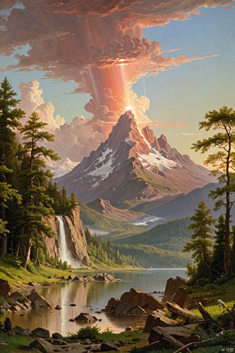 by Frederic Edwin Church, best quality, masterpiece, 8k