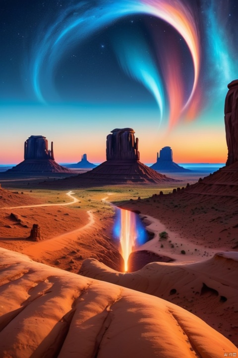 Artistic, Natural scenery, Stunning landscapes, Photography, Under the night sky, (monument valley), (Huge sandstone formations, towering rock), Desert Canyon, geomerty, enhance, intricate, (best quality, masterpiece, Representative work, official art, Professional, unity 8k wallpaper:1.3)
