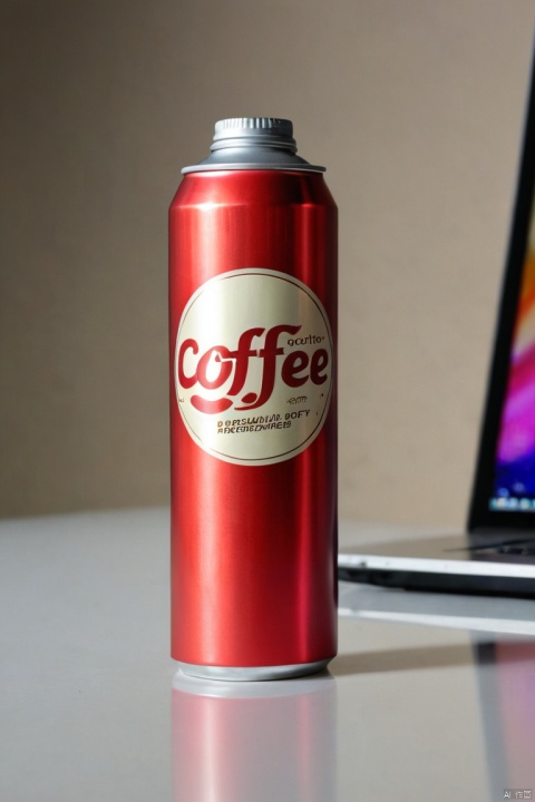 high-definition RAW photo, Professional photo shoot, (aluminum bottle can), coffee, logo design "coffee", computer desk background, background shot, bright colors, realistic, font design, (best quality, masterpiece, Representative work, official art, Professional, Ultra intricate detailed, 8k:1.3)