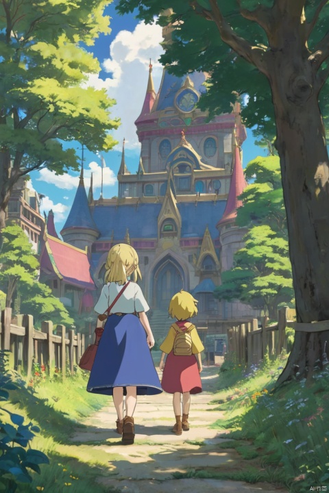 girl, solo, anime realism, game "Ni no Kuni 2：Revenant Kingdom", Studio Ghibli Style, outdoors, (masterpiece, best quality, perfect composition, very aesthetic, absurdres, ultra-detailed, intricate details, Professional, official art, Representative work:1.3)
