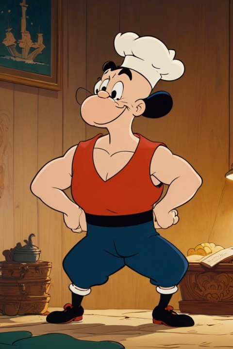 by Tex Avery, Popeye Animation, intricate, (best quality, masterpiece, Representative work, official art, Professional, unity 8k wallpaper:1.3)
