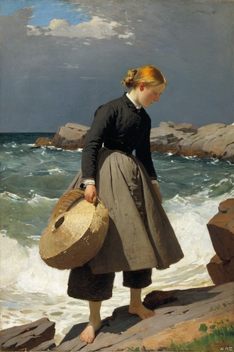 by Winslow Homer, (masterpiece, best quality, perfect composition, very aesthetic, absurdres, ultra-detailed, intricate details, Professional, official art, Representative work:1.3)