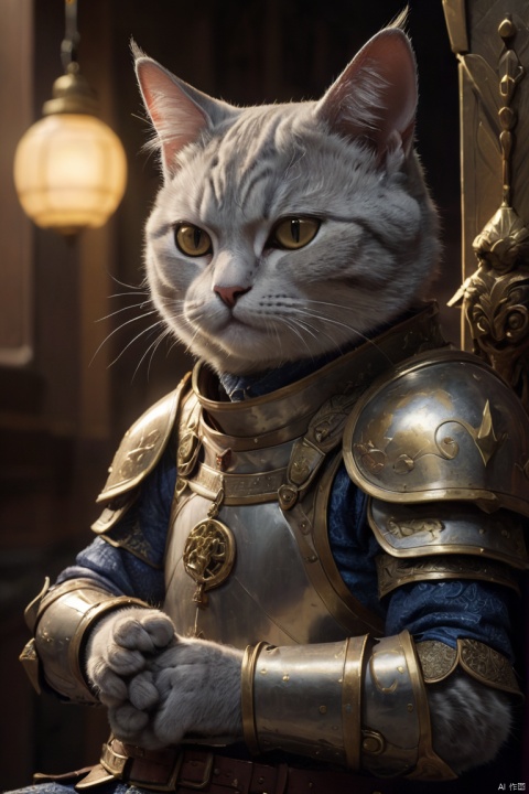 Cat Knight, cartoon movie, (masterpiece, best quality, perfect composition, very aesthetic, absurdres, ultra-detailed, intricate details, Professional, official art, Representative work:1.3), jijianchahua, Arien view,迪士尼, gchf