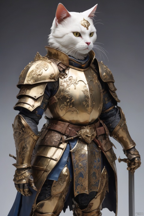 Cat Knight, (masterpiece, best quality, perfect composition, very aesthetic, absurdres, ultra-detailed, intricate details, Professional, official art, Representative work:1.3)