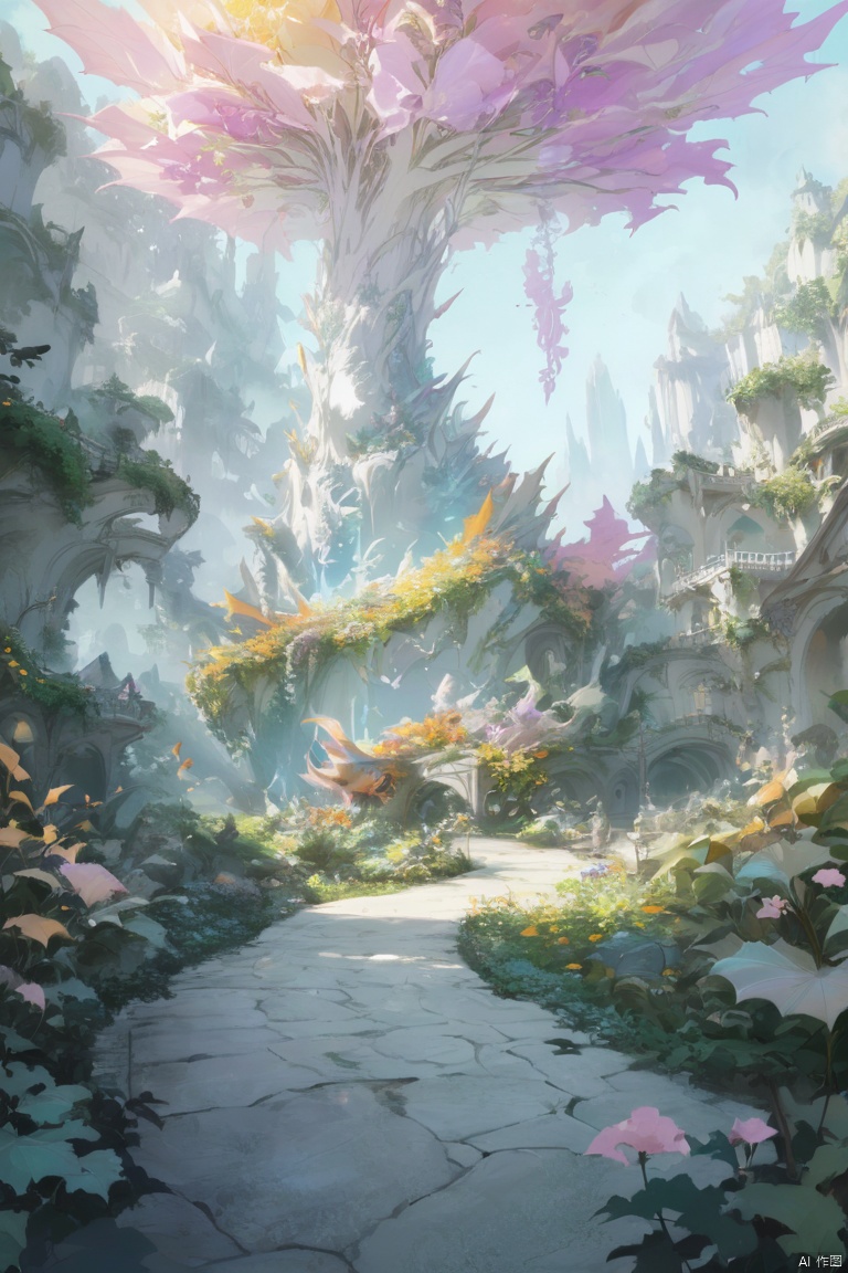 a dragon Nest,pastel tones,Light style,Comfortable and calm,nature,warm and cozy,garden,hyper detailed masterpiece, Dynamic, good quality,Floating Extra Large Ethereal Dream, panoramic, Ultra high saturation, (best quality, masterpiece, Representative work, official art, Professional, 8k)