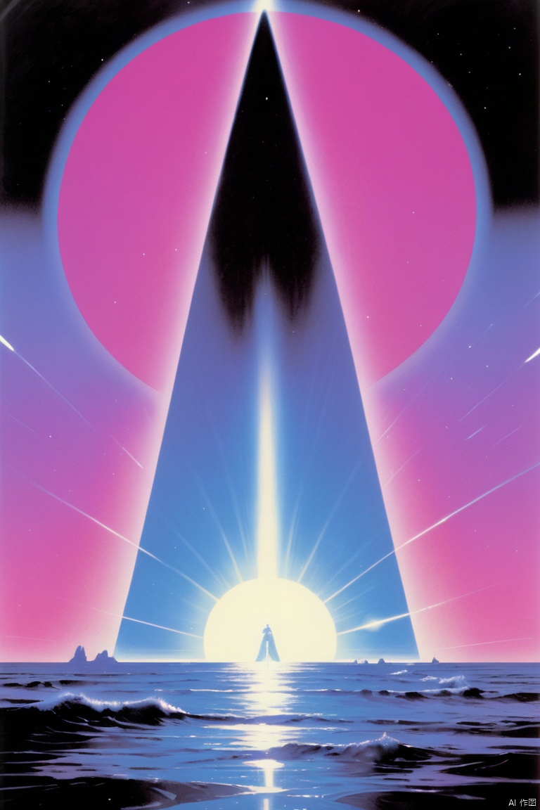 by Drew Struzan and Ralph McQuarrie, Minimalism, vaporwave art, best quality, masterpiece, 8k