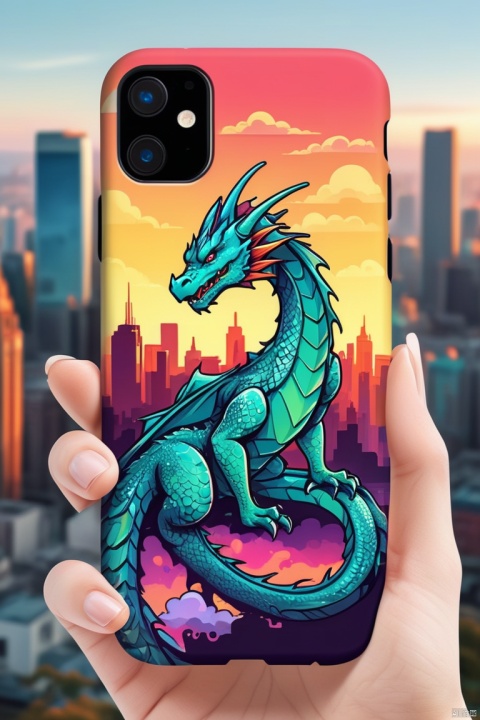 Tips for generating a stable diffuse image of a sticker on a phone case can be as follows: a dragon on mobile phone case, Phone case design, Super detailed, bright colors, sharp focus, Physically based rendering, Creative, hand drawn style, detailed landscape, city View, customizable Phone case design, Exquisite details, A unique perspective, Mobile phone accessories