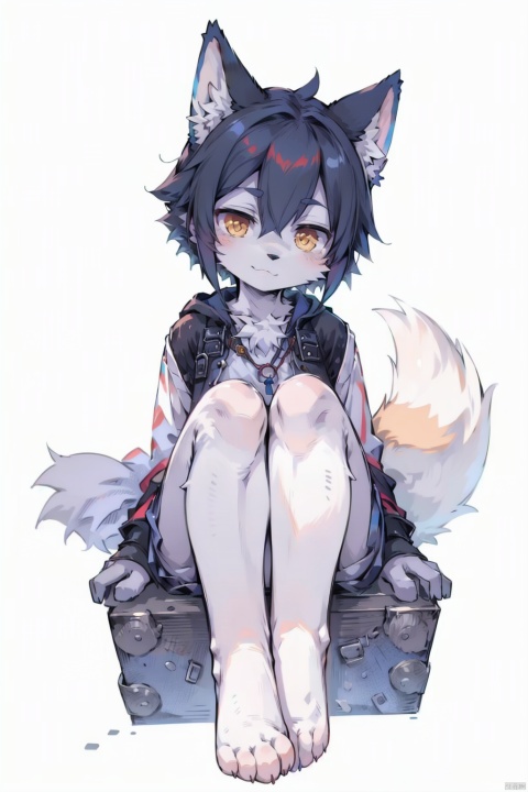  {personification},tail,cute, cutege,e621,{kawaii},{kemono}, {{{body fur}}}, {highres}, looking at viewer,solo,petite,,{best quality}, {{masterpiece}}, {highres}, extremely detailed 8K wallpape,masterpiece,full body,{personification},e621,{kawaii},{kemono},{{furry boy}}, body fur, looking at viewer,church,solo,petite, furry, 
white_fur,black-hair,golden_eyes,kyuubi,fox tail, [(white background:1.5)::5], zukong,sitting,wariza