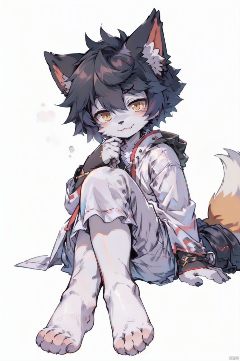  {personification},tail,cute, cutege,e621,{kawaii},{kemono}, {{{body fur}}}, {highres}, looking at viewer,solo,petite,,{best quality}, {{masterpiece}}, {highres}, extremely detailed 8K wallpape,masterpiece,full body,{personification},e621,{kawaii},{kemono},{{furry boy}}, body fur, looking at viewer,church,solo,petite, furry, 
white_fur,black-hair,golden_eyes,kyuubi,fox tail, [(white background:1.5)::5], zukong,sitting,wariza, aak