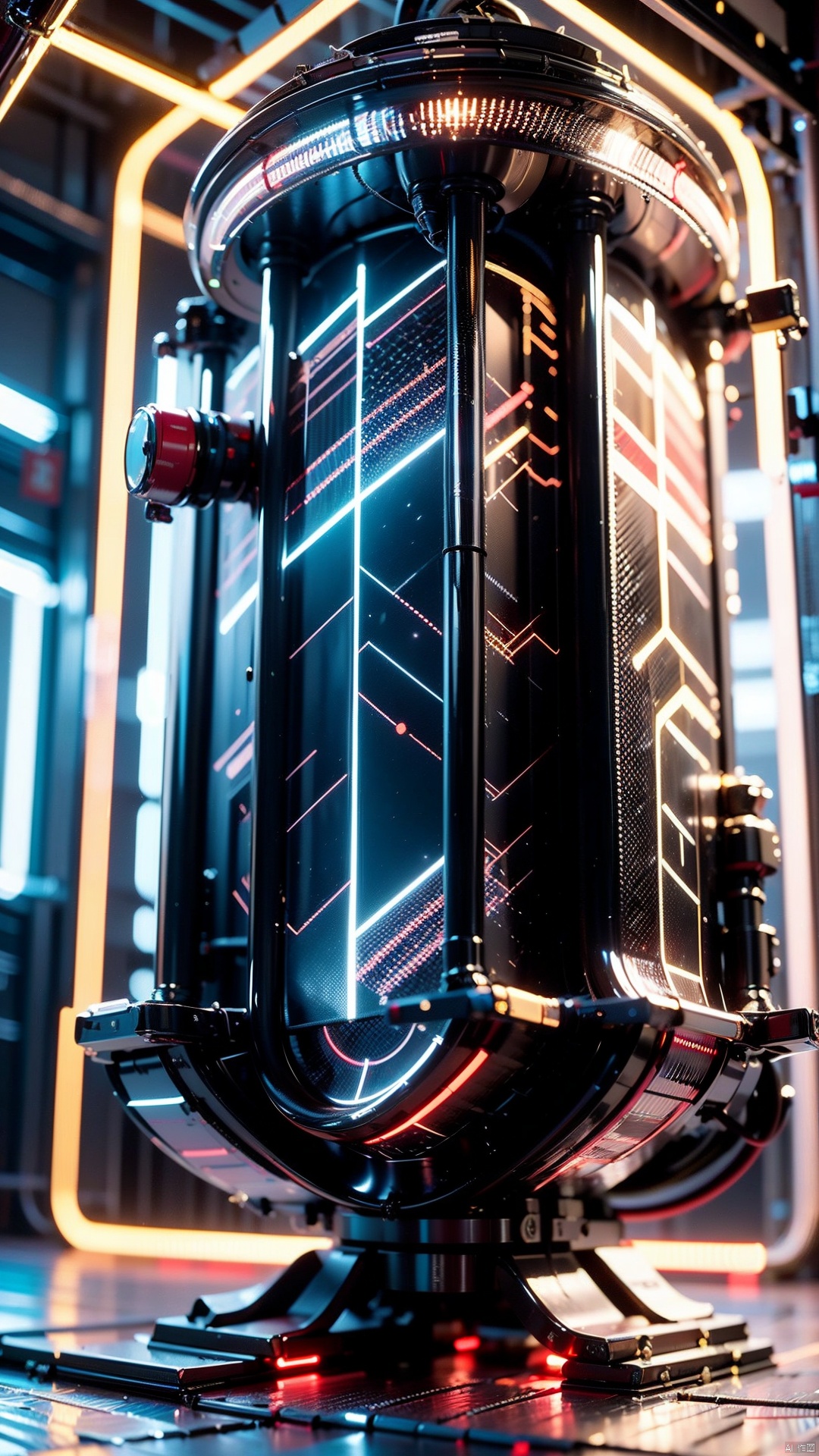  The shape of this graphics card is quite different from the traditional rectangular graphics card, and the circular design not only makes it look more unique, but also may provide more possibilities for cooling and other functions.
The graphics card is made of a smooth black polyester fabric with a delicate texture that mimics the microstructure of genes. The motherboard cleverly Outlines the binary code pattern of white lines, fine and neat, as if telling the origin and operation mechanism of life. The radiator has a faint silver sheen. The line is outlined with a binary code pattern with white lines, and the inside is decorated with a gradient pattern of four colors.
1 gril,masterpiece,Graphics card,Three fan radiators,
render,technology, (best quality) (masterpiece), (highly detailed), game,4K,Official art, unit 8 k wallpaper, ultra detailed, beautiful and aesthetic, masterpiece, best quality, extremely detailed, dynamic angle, atmospheric,high detail,science fiction,CG,C4D, dofas