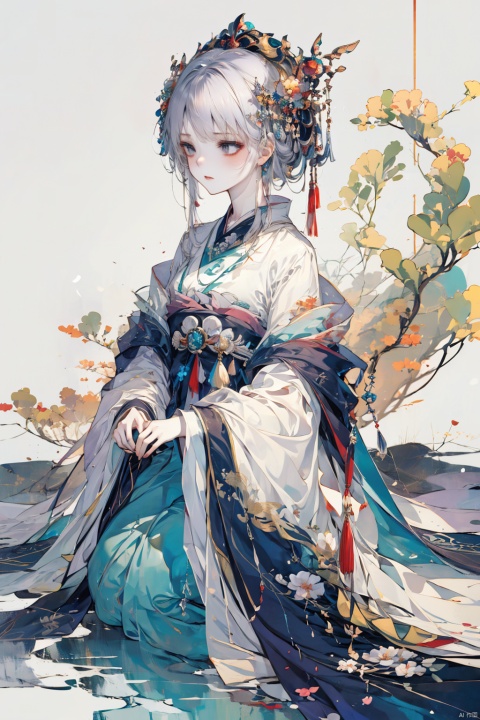  a woman in a purple dress with a flower crown on her head, guweiz, ((a beautiful fantasy empress)), artwork in the style of guweiz, beautiful anime portrait, palace , a girl in hanfu, digital anime illustration, beautiful anime style, a beautiful fantasy empress, anime illustration, anime fantasy illustration, beautiful character painting, trending on artstration, Add details