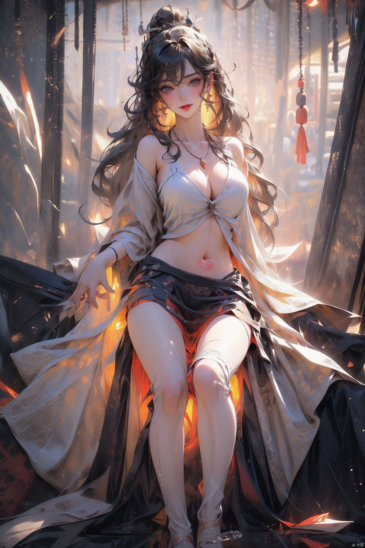 (full body:1.1),masterpiece,bestquality,8k,officialart,cinematic light,ultrahighres,movie perspective, advertising style, magazine cover
offcial art, colorful, Colorful background, splash of color A beautiful woman with delicate facial features, big breasts,full body,
(wavy hair:1.1),drop earrings,necklace,shiny skin,look at view, ((ink)),(water color),girl,nude,breasts,*****,legwear,naked, tattoo on stomach, skirt_lift, spread leg, pf-hd, gchf, Chinese style