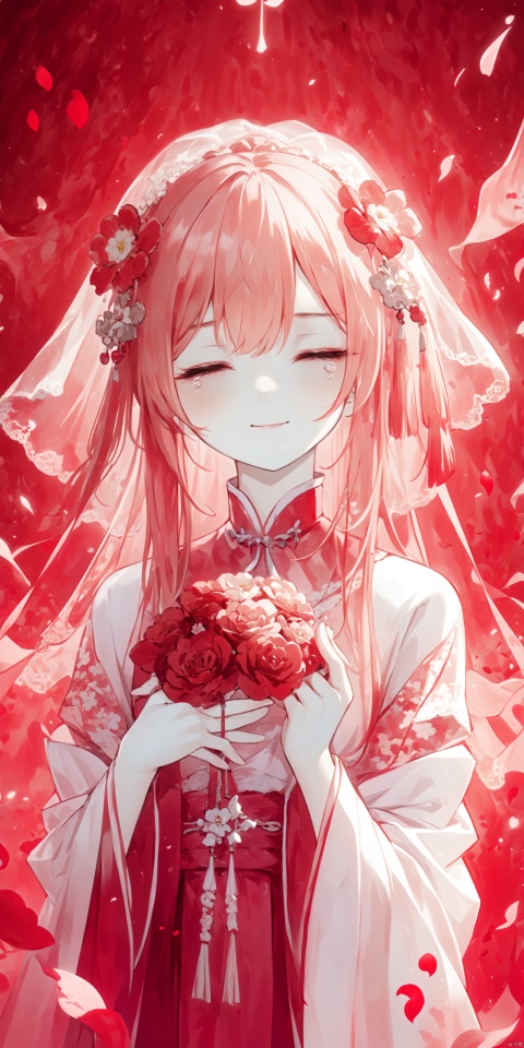  girl1girl, long hair, solo, veil, flower, closed eyes, dress, smile, wedding dress, hair ornament, petals, dated, ribbon, tears, bouquet, bridal veil, signature, hair flower, red hair, crying, white background, pink hair, upper body, masterpiece, top quality, horror, theme, masterpiece, masterpiece, top quality, no humans, scenery, red theme, night, Ylvi-Tattoos, horror, theme, Tombstone, Grave, cute girl, Paper man, Paper dowry, Dowry, Bride of Horrors, Oni Shin Musume, Paper sedan chair, Sedan chair, horror, Demon Bride, The wedding dress is new, Bride's robe, Red wedding dress, Oni Shin Musume, Underworld wedding, The yin is strong, Ghost Love, It's not pure, The dead in vain, The heart is restless, Lonely and cold in the month before the grave, The cemetery is grass-colored and tear-stained, The dusty past is like smoke, There was no end to the sigh of sorrow, White wedding dress, best quality, best quality,,(masterpiece, top quality, best quality),horror (theme),
masterpiece,(masterpiece, top quality, best quality, ((no humans)), scenery, red theme, night, Ylvi-Tattoos, horror (theme),Tombstone, Grave, cute girl, (\shuang hua\), purdress, hanfu, backlight, Chinese weddingdress, Dragon and girl, chineseclothes, hydress-hair ornaments